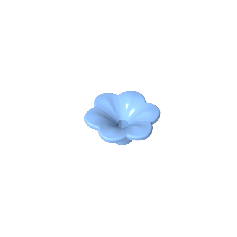 93081d | Friends Accessories Flower with 6 Rounded Petals and Pin