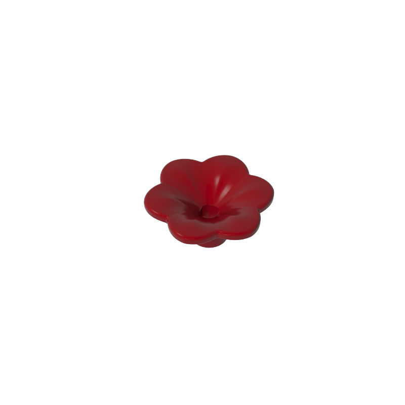 93081d | Friends Accessories Flower with 6 Rounded Petals and Pin