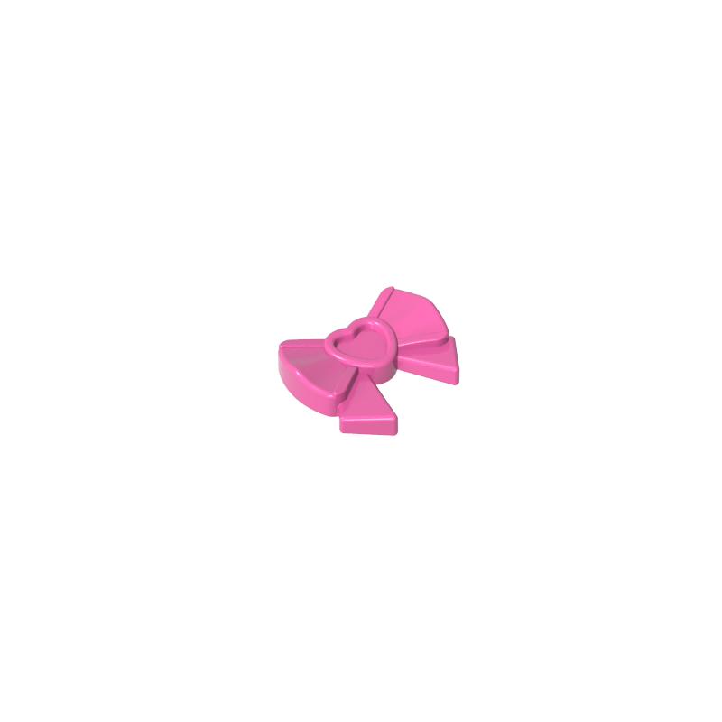 11618 | Friends Accessories Hair Decoration, Bow with Heart, Long Ribbon, and Small Pin
