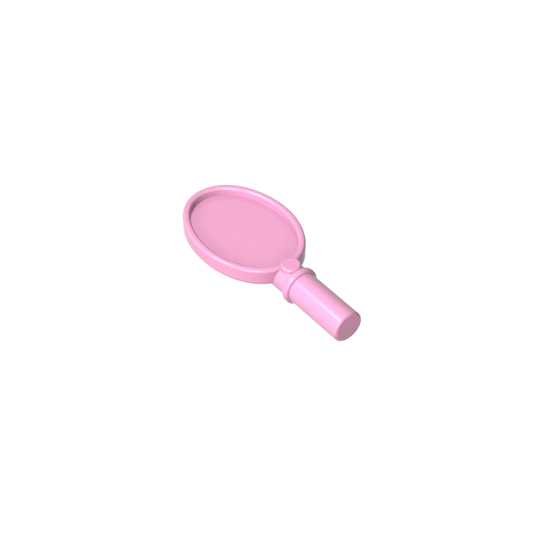 96488 | Friends Accessories Hand Mirror with Heart on Reverse