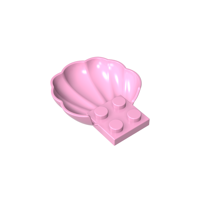 18970 | Clam / Scallop Shell with 4 Studs