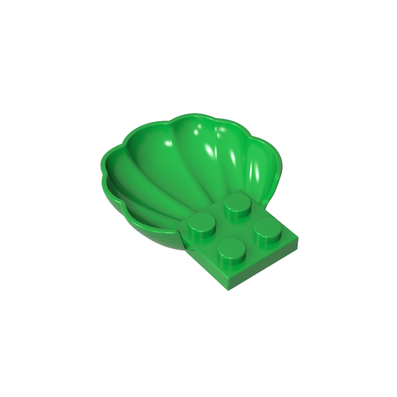 18970 | Clam / Scallop Shell with 4 Studs