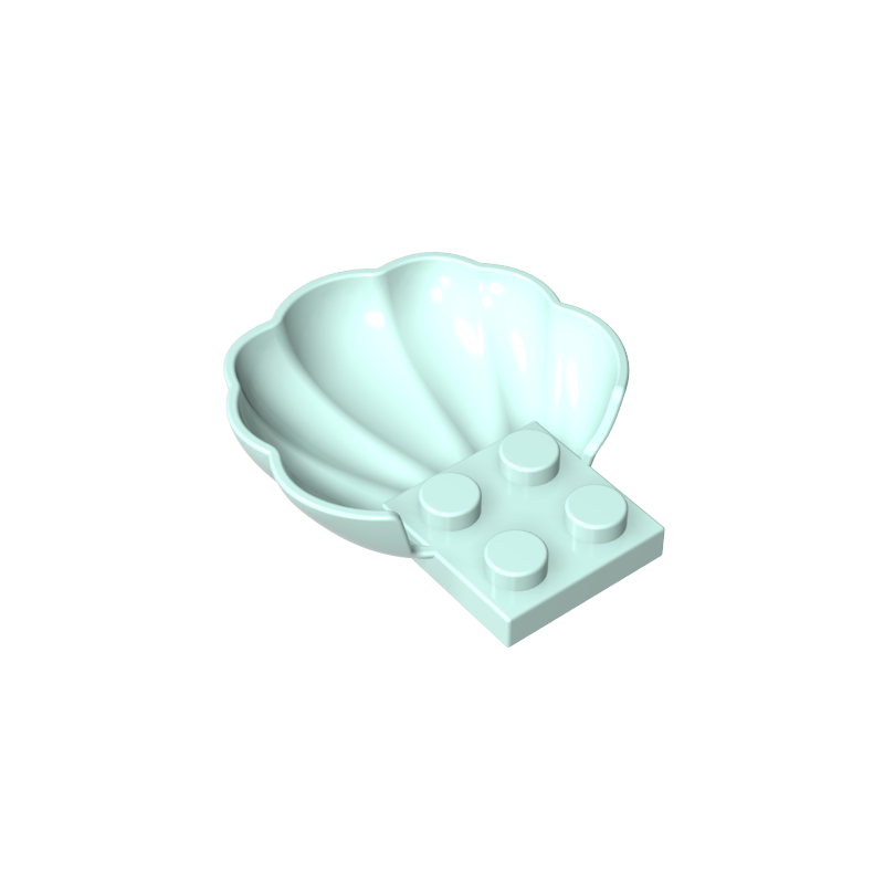 18970 | Clam / Scallop Shell with 4 Studs