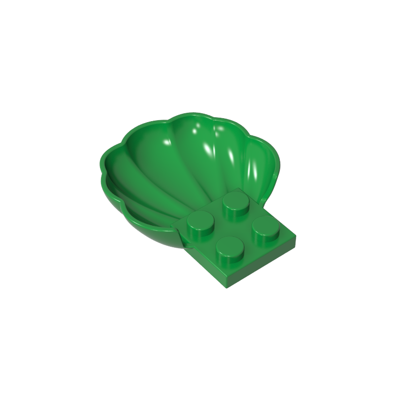 18970 | Clam / Scallop Shell with 4 Studs