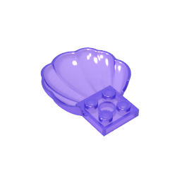 18970 | Clam / Scallop Shell with 4 Studs