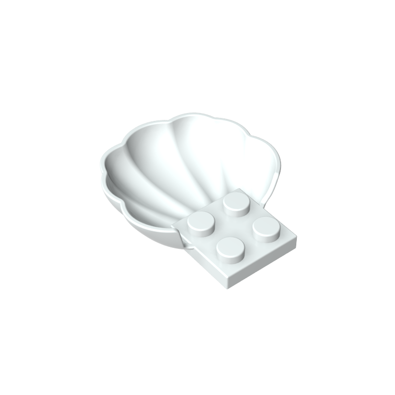 18970 | Clam / Scallop Shell with 4 Studs