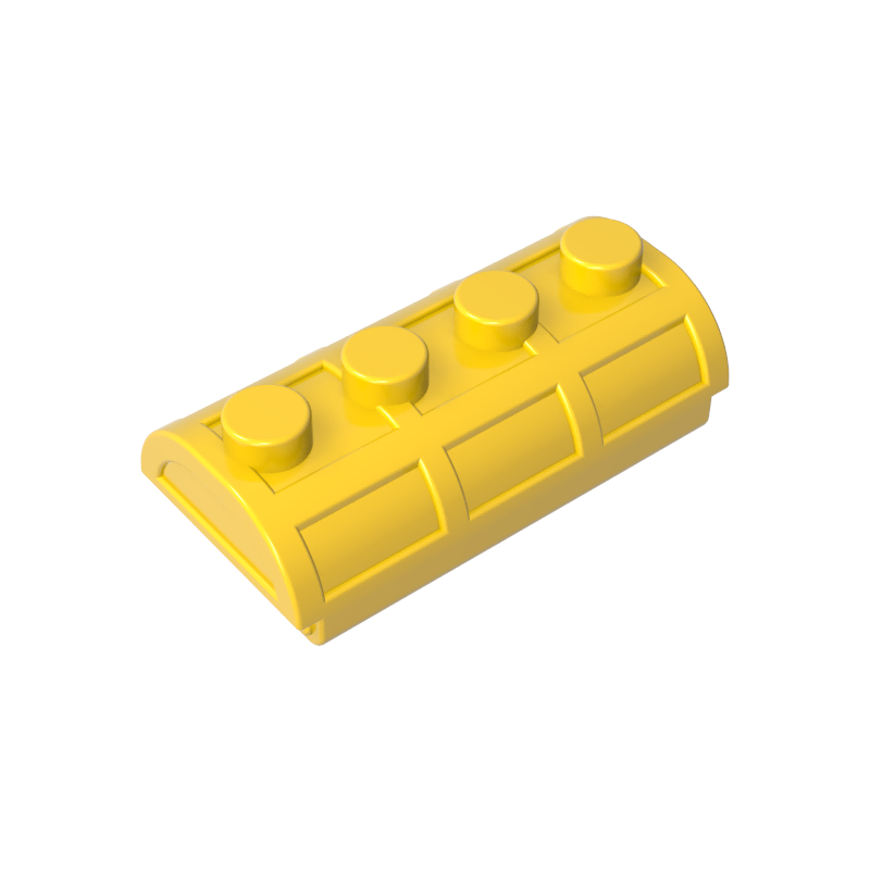 4739 | Container, Treasure Chest Lid Curved with Thick Hinge