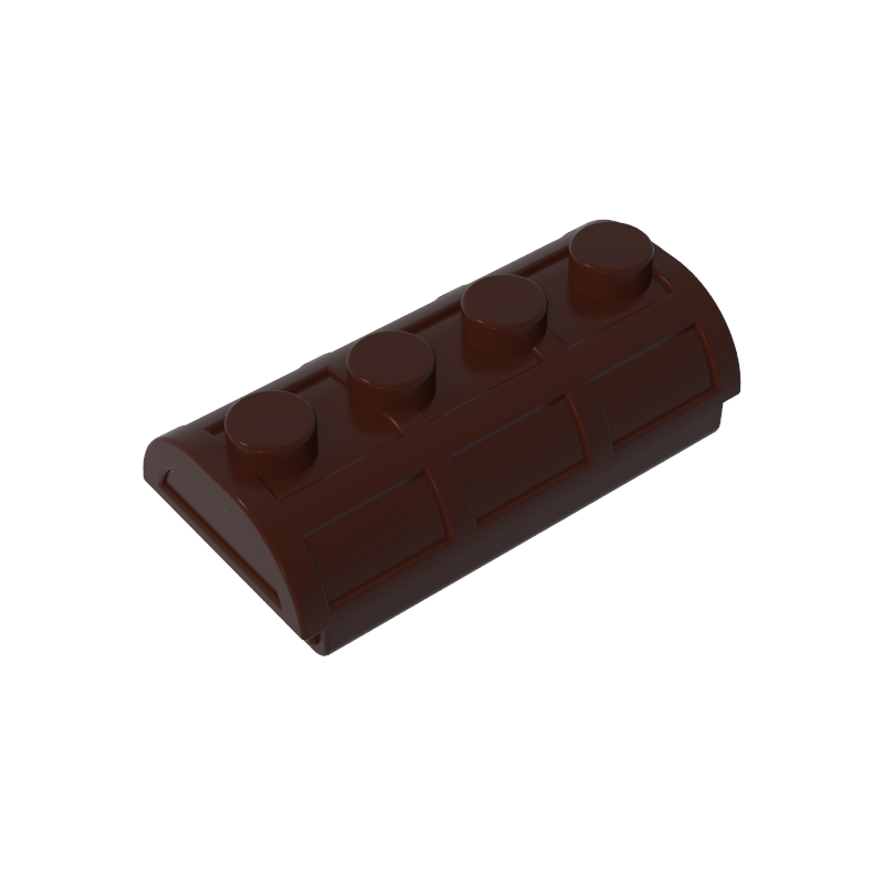 4739 | Container, Treasure Chest Lid Curved with Thick Hinge