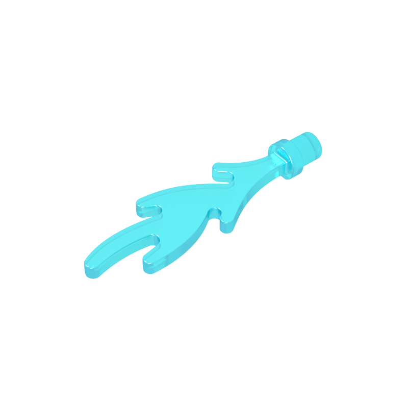 6126b | Wave Rounded Straight with Bar End (Castle Dragon Flame / Seaweed / Water)