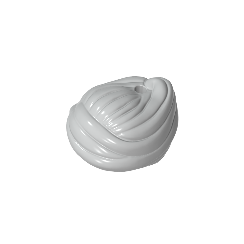 99240 | Hair Female Swept Back into Bun, Hole on Top