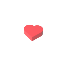 39739 | Tile, Round 1 x 1 Heart
