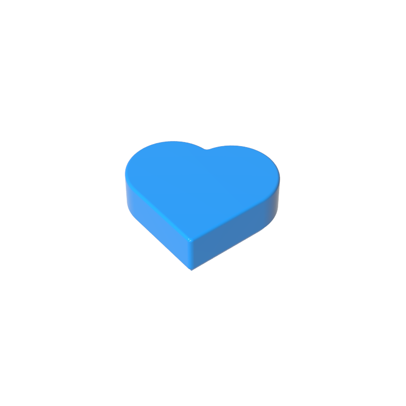 39739 | Tile, Round 1 x 1 Heart