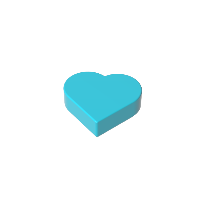 39739 | Tile, Round 1 x 1 Heart