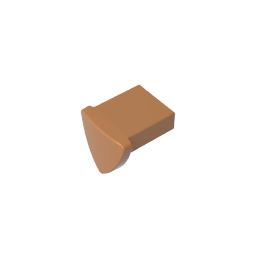 35463 | Tile, Modified 1 x 1 with Tooth / Ear Vertical, Triangular