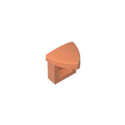 35463 | Tile, Modified 1 x 1 with Tooth / Ear Vertical, Triangular