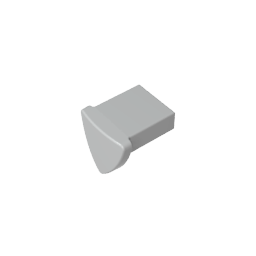 35463 | Tile, Modified 1 x 1 with Tooth / Ear Vertical, Triangular
