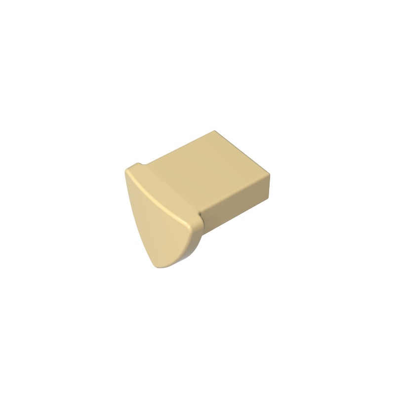 35463 | Tile, Modified 1 x 1 with Tooth / Ear Vertical, Triangular