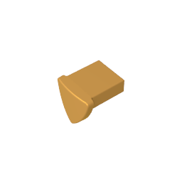 35463 | Tile, Modified 1 x 1 with Tooth / Ear Vertical, Triangular
