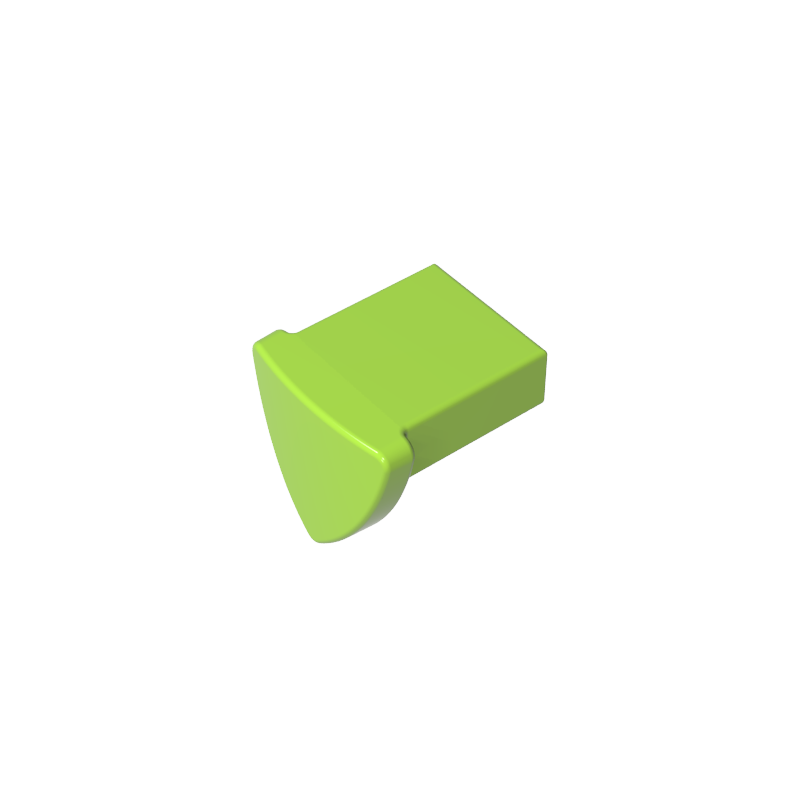 35463 | Tile, Modified 1 x 1 with Tooth / Ear Vertical, Triangular