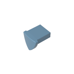 35463 | Tile, Modified 1 x 1 with Tooth / Ear Vertical, Triangular