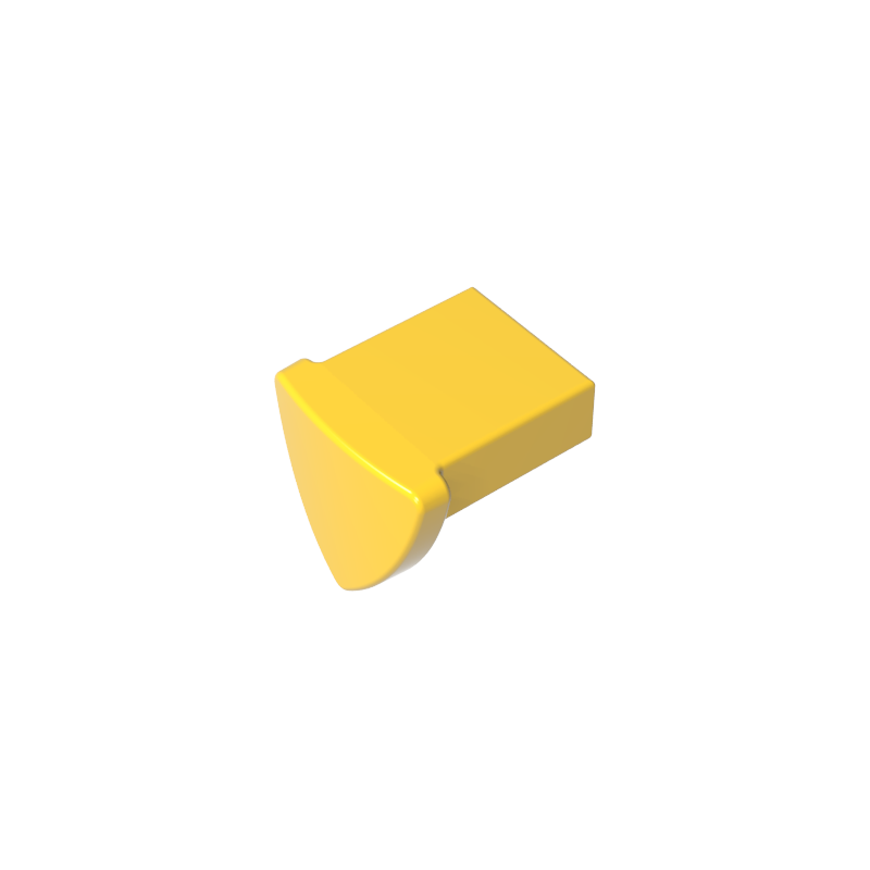 35463 | Tile, Modified 1 x 1 with Tooth / Ear Vertical, Triangular