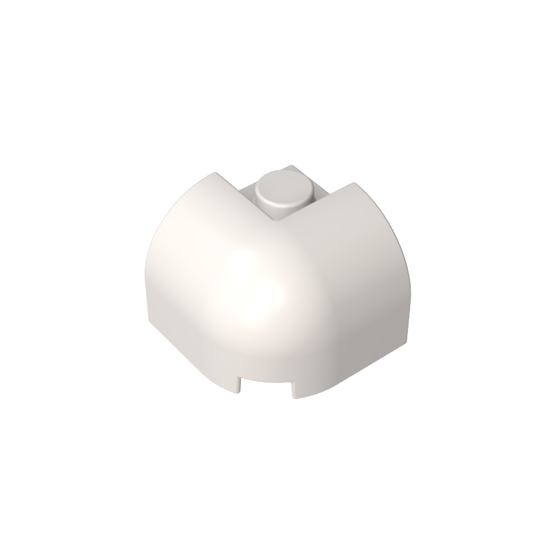 67810 | Slope, Curved 2 x 2 x 1 1/3 Corner Round with Recessed Stud