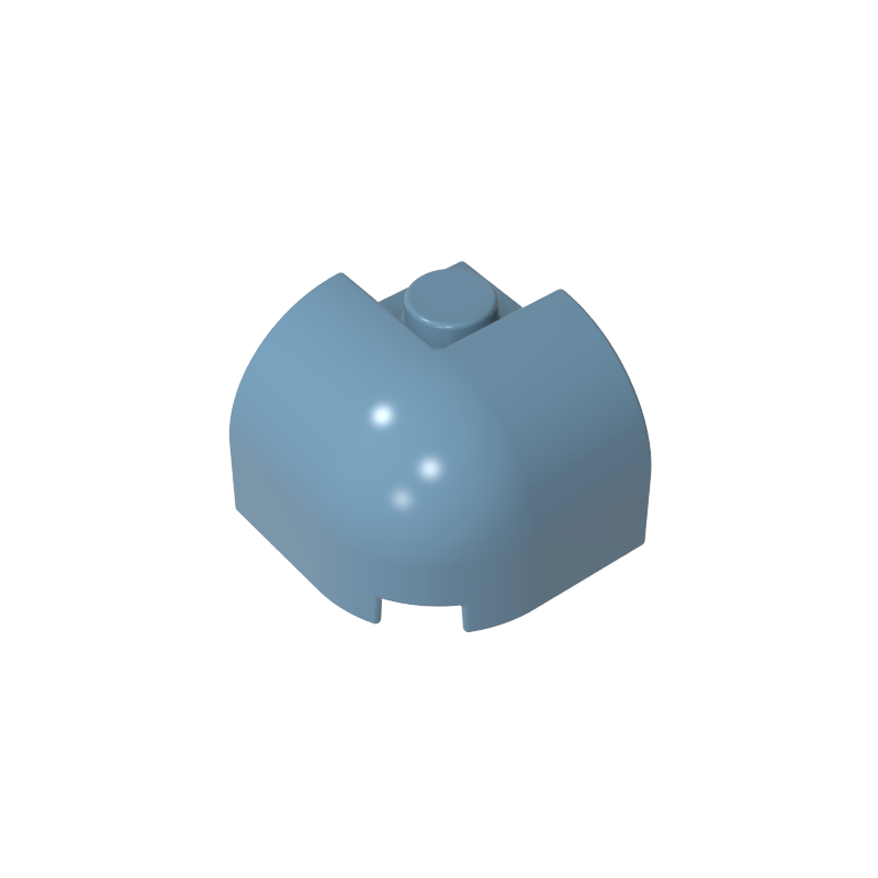 67810 | Slope, Curved 2 x 2 x 1 1/3 Corner Round with Recessed Stud