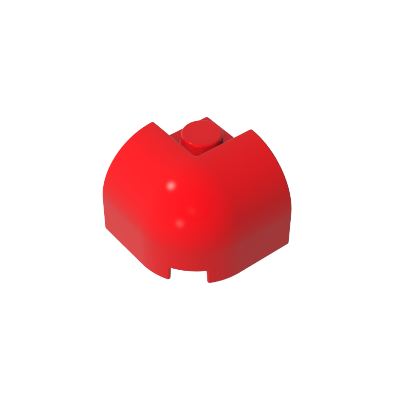 67810 | Slope, Curved 2 x 2 x 1 1/3 Corner Round with Recessed Stud