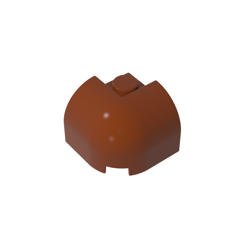 67810 | Slope, Curved 2 x 2 x 1 1/3 Corner Round with Recessed Stud
