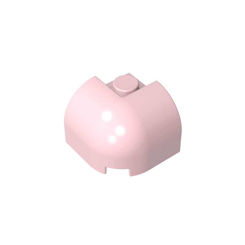 67810 | Slope, Curved 2 x 2 x 1 1/3 Corner Round with Recessed Stud