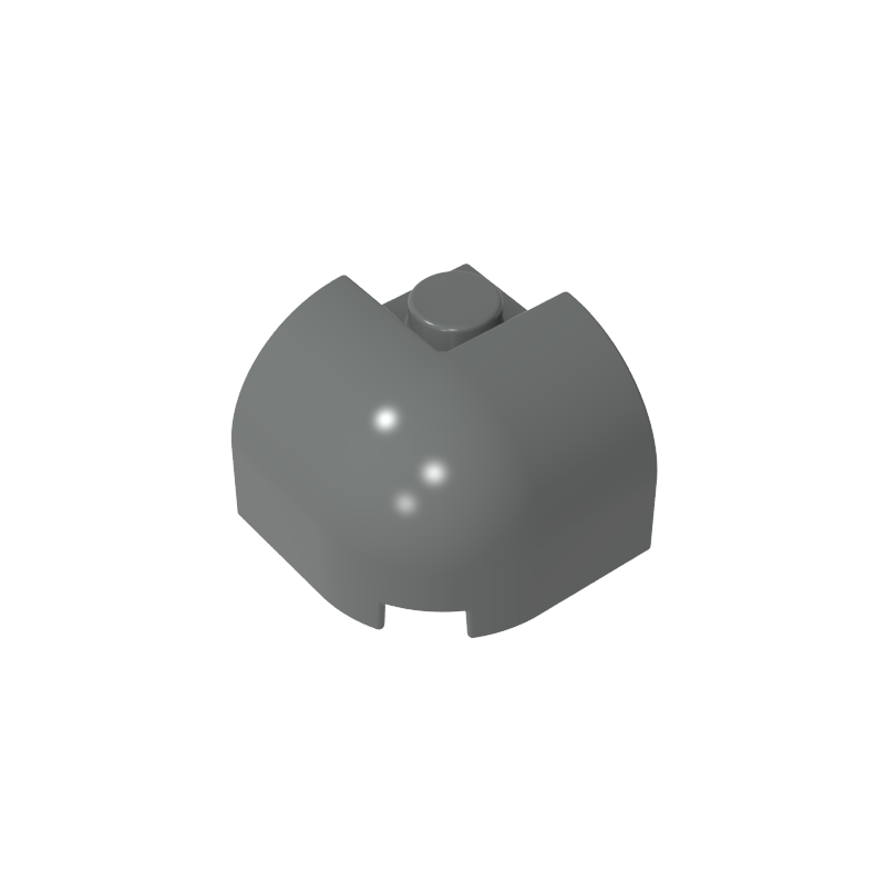 67810 | Slope, Curved 2 x 2 x 1 1/3 Corner Round with Recessed Stud