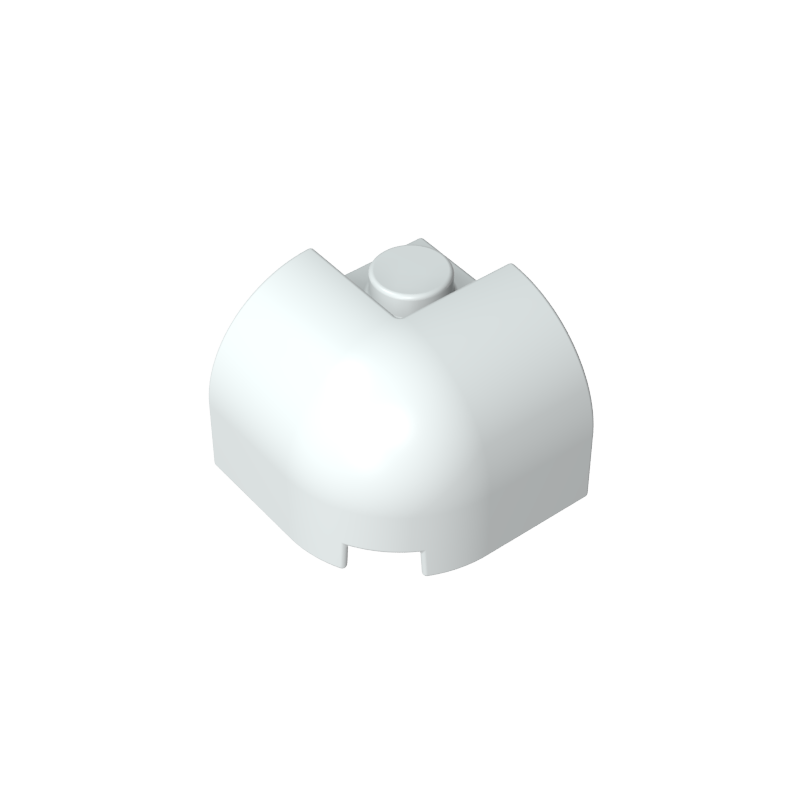 67810 | Slope, Curved 2 x 2 x 1 1/3 Corner Round with Recessed Stud