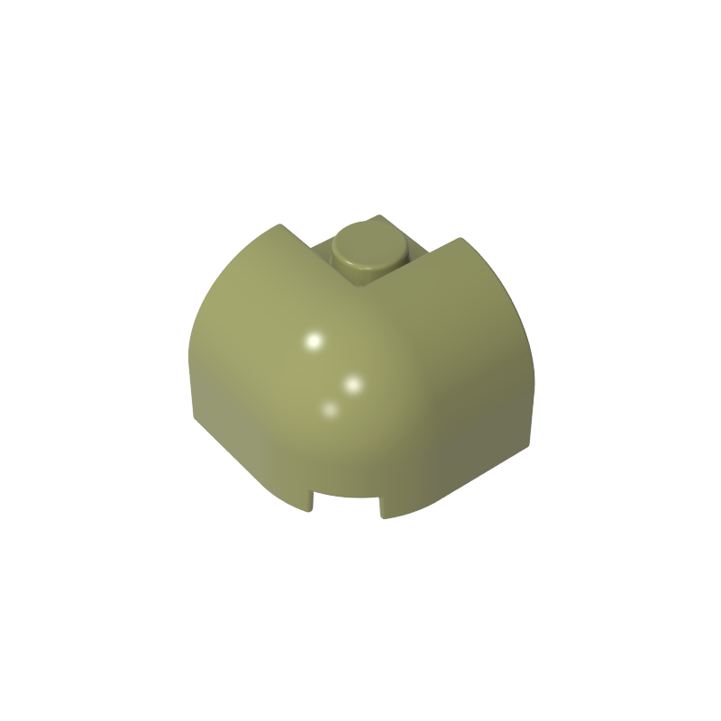 67810 | Slope, Curved 2 x 2 x 1 1/3 Corner Round with Recessed Stud