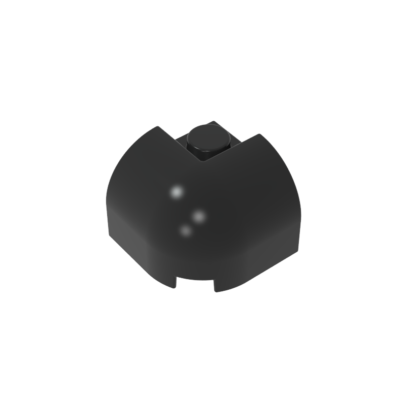 67810 | Slope, Curved 2 x 2 x 1 1/3 Corner Round with Recessed Stud