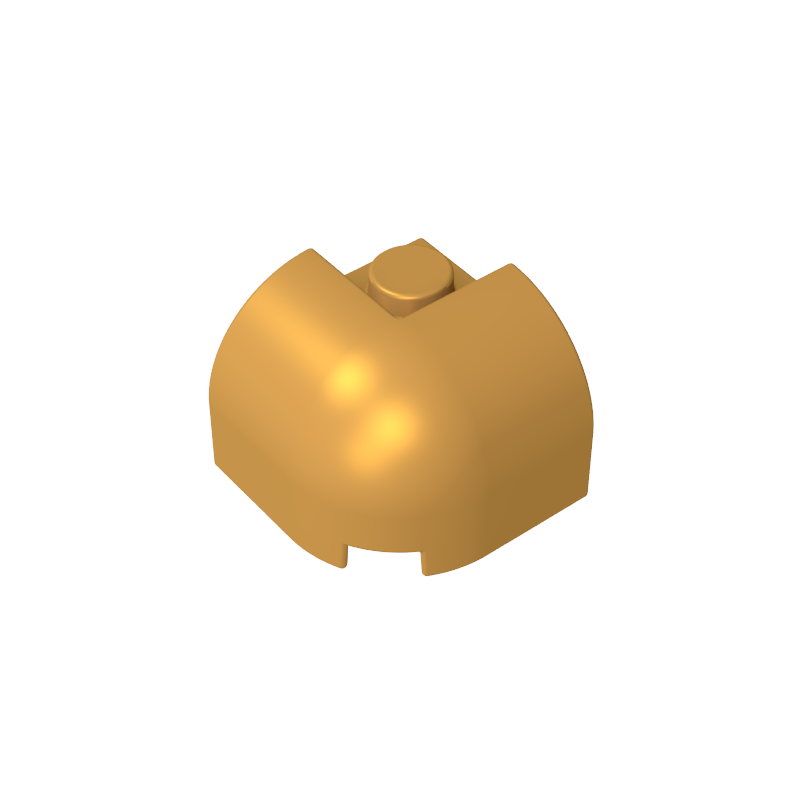 67810 | Slope, Curved 2 x 2 x 1 1/3 Corner Round with Recessed Stud