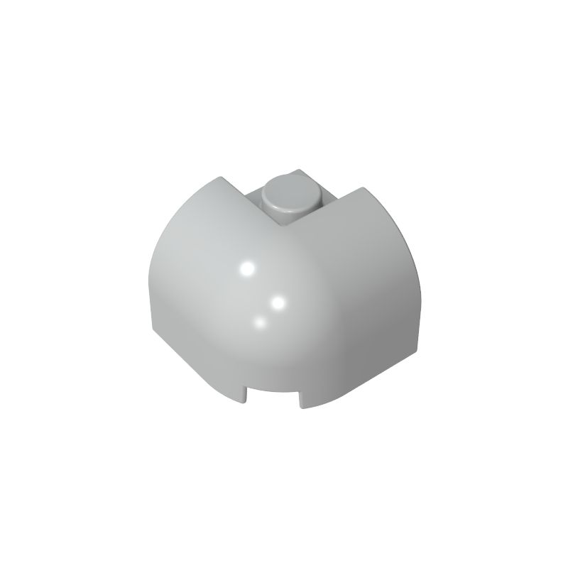 67810 | Slope, Curved 2 x 2 x 1 1/3 Corner Round with Recessed Stud