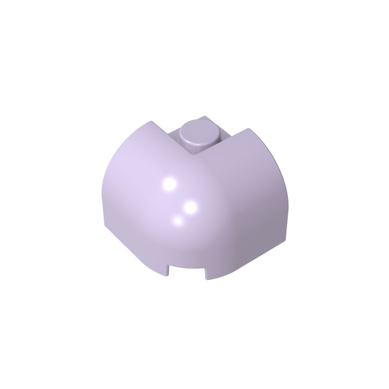 67810 | Slope, Curved 2 x 2 x 1 1/3 Corner Round with Recessed Stud