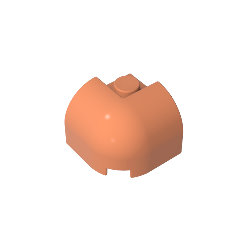 67810 | Slope, Curved 2 x 2 x 1 1/3 Corner Round with Recessed Stud