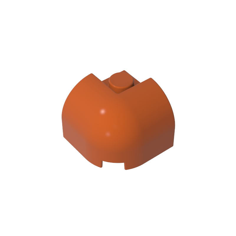 67810 | Slope, Curved 2 x 2 x 1 1/3 Corner Round with Recessed Stud