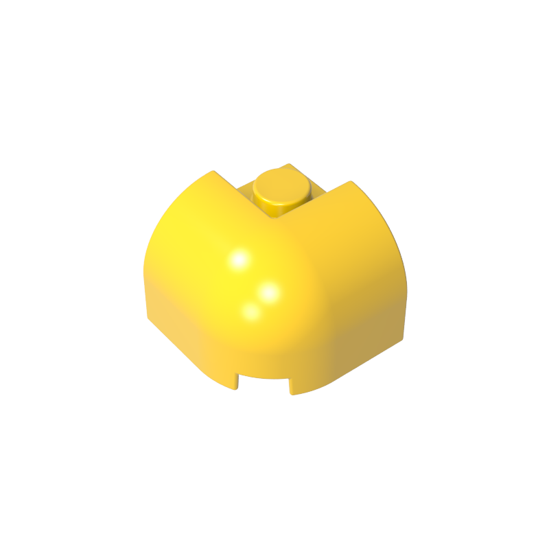 67810 | Slope, Curved 2 x 2 x 1 1/3 Corner Round with Recessed Stud
