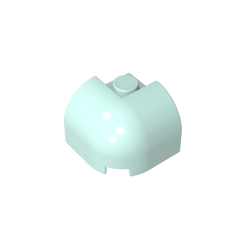 67810 | Slope, Curved 2 x 2 x 1 1/3 Corner Round with Recessed Stud