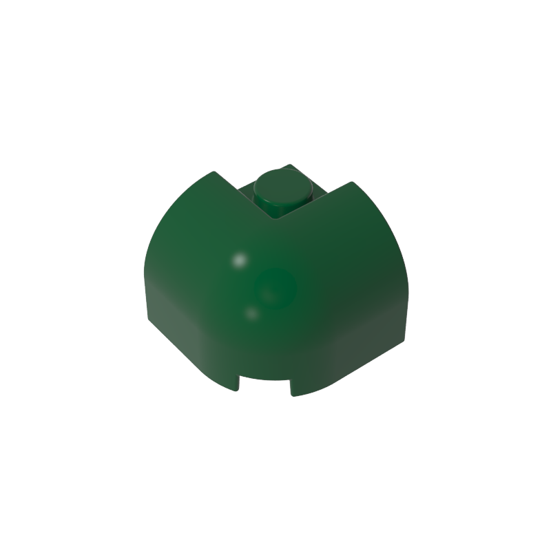 67810 | Slope, Curved 2 x 2 x 1 1/3 Corner Round with Recessed Stud