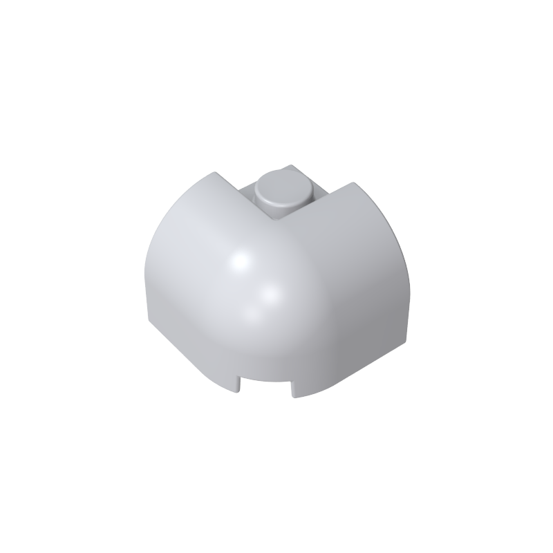67810 | Slope, Curved 2 x 2 x 1 1/3 Corner Round with Recessed Stud