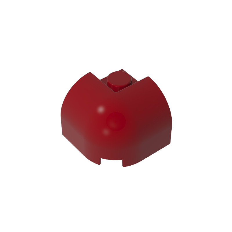 67810 | Slope, Curved 2 x 2 x 1 1/3 Corner Round with Recessed Stud