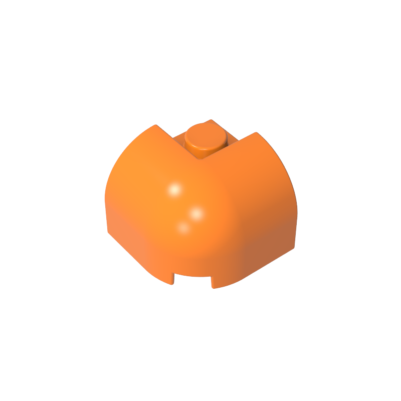 67810 | Slope, Curved 2 x 2 x 1 1/3 Corner Round with Recessed Stud