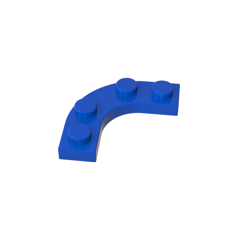 68568 | Plate, Round Corner 3 x 3 with 2 x 2 Curved Cutout