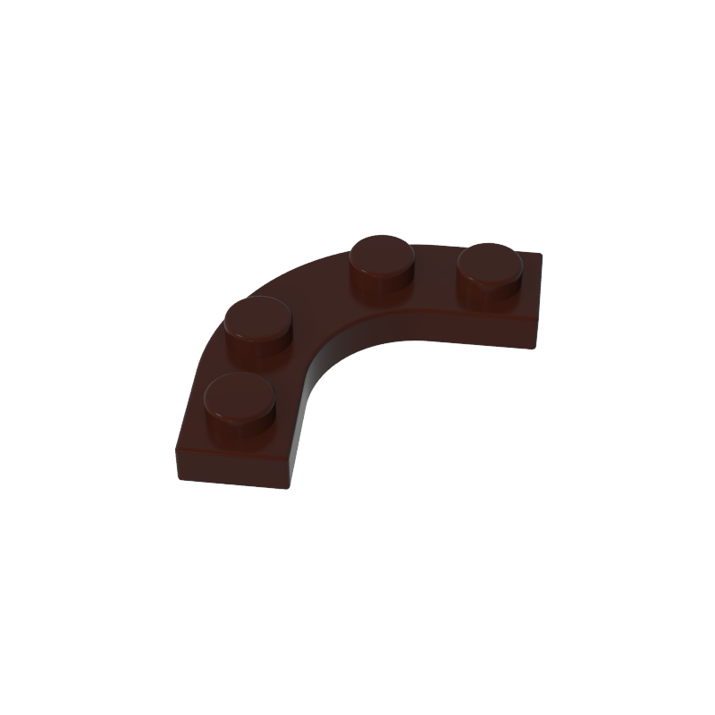 68568 | Plate, Round Corner 3 x 3 with 2 x 2 Curved Cutout