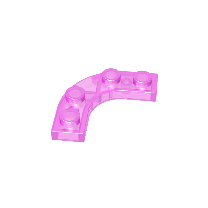 68568 | Plate, Round Corner 3 x 3 with 2 x 2 Curved Cutout