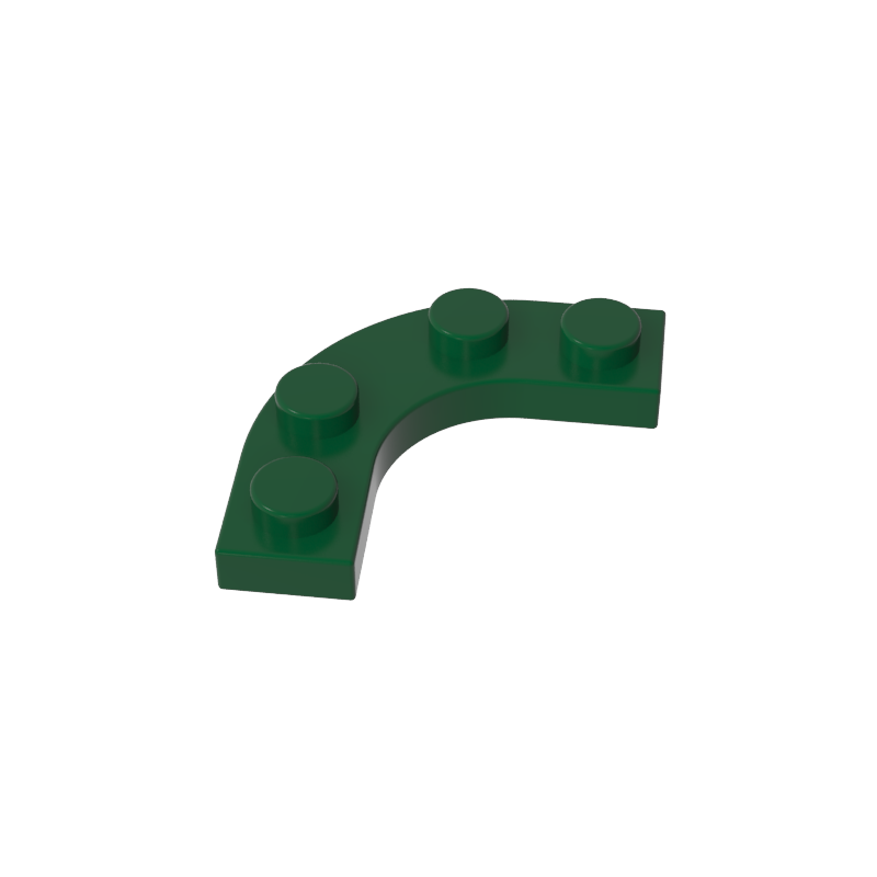 68568 | Plate, Round Corner 3 x 3 with 2 x 2 Curved Cutout
