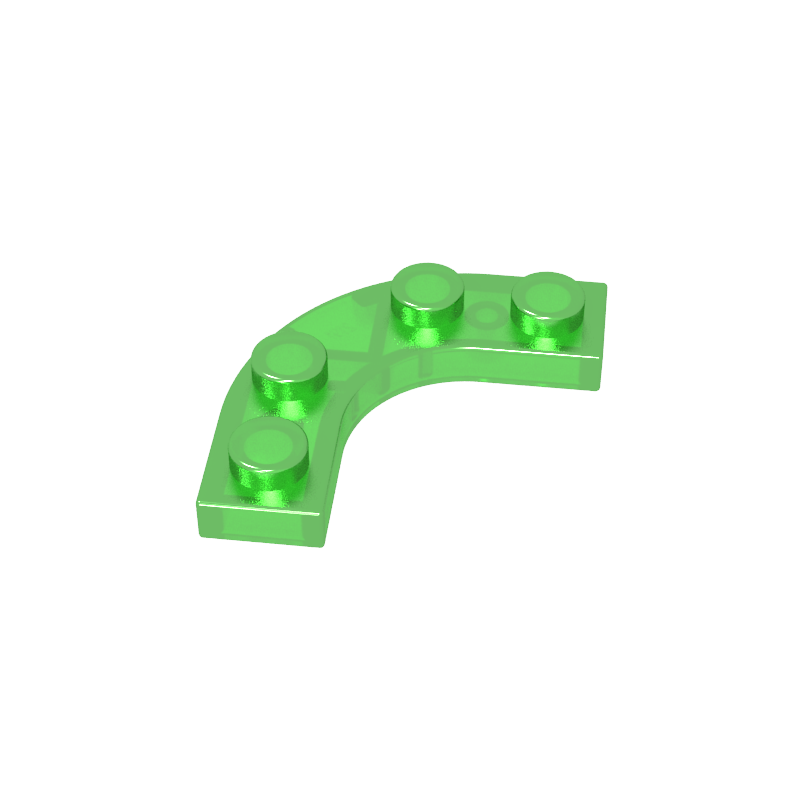 68568 | Plate, Round Corner 3 x 3 with 2 x 2 Curved Cutout